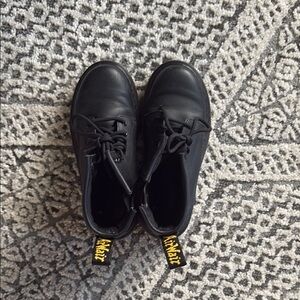 EUC-Dr. Martens Kids Black Boots with Yellow Tags